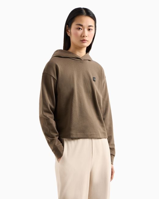 ARMANI EXCHANGE Natural Asv Organic Cotton Blend Hoodie