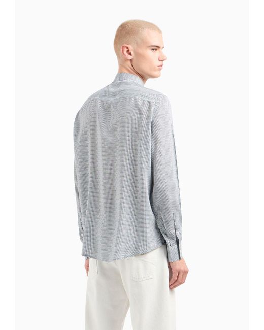 Armani Exchange Gray Regular Fit Viscose Shirt for men
