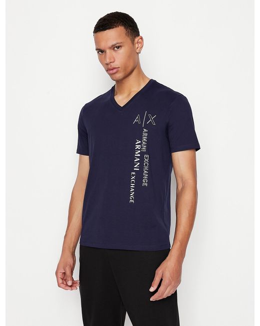 armani exchange navy blue shirt