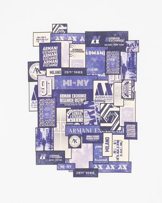 ARMANI EXCHANGE White Regular T-Shirt for men