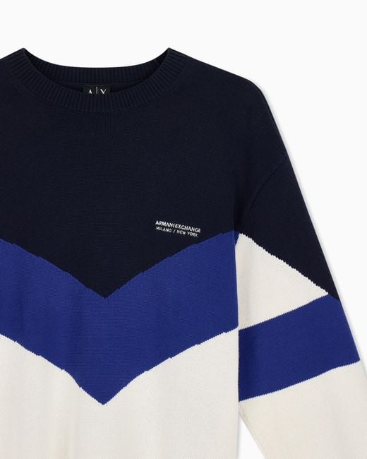 ARMANI EXCHANGE Blue Regular Fit Pullover for men