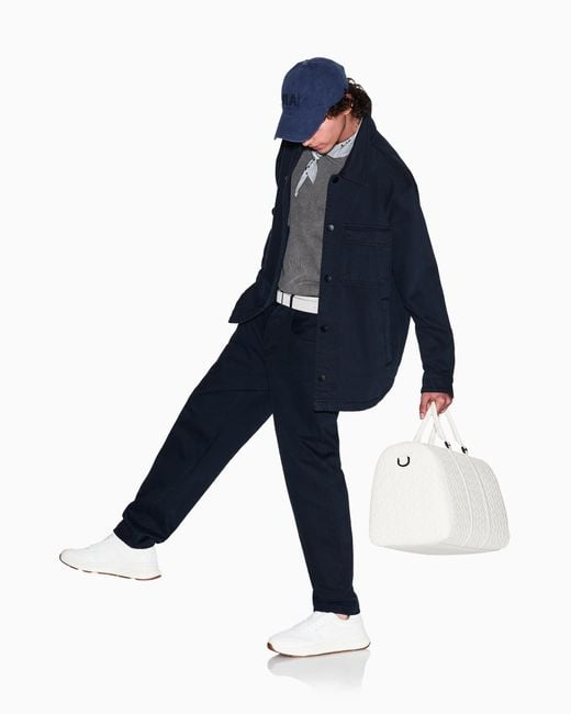 ARMANI EXCHANGE Blue Cotton Bull Denim Blouson for men
