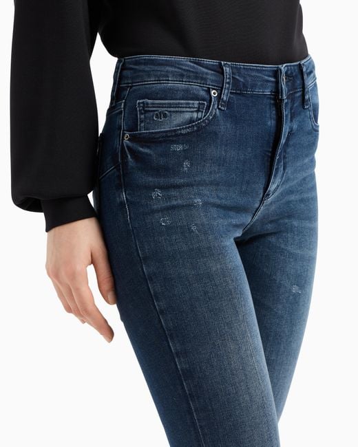 Jean En Denim Extensible Super Skinny J69 ARMANI EXCHANGE en coloris Blue