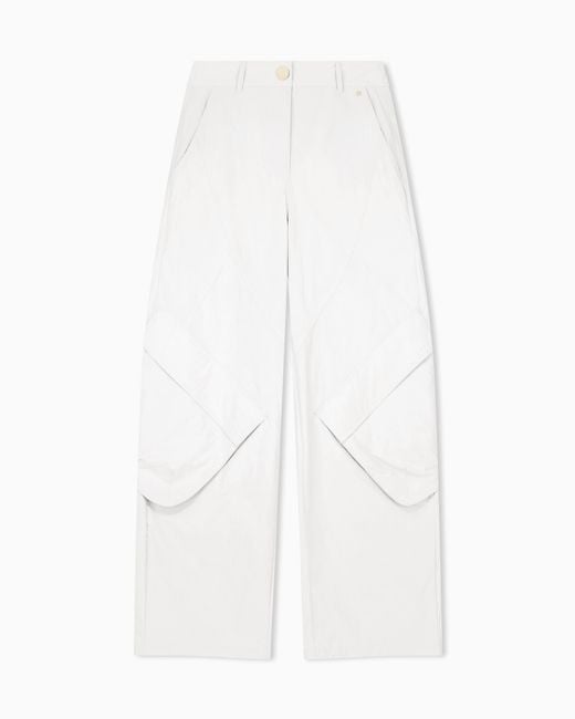 ARMANI EXCHANGE White Oversized Trousers