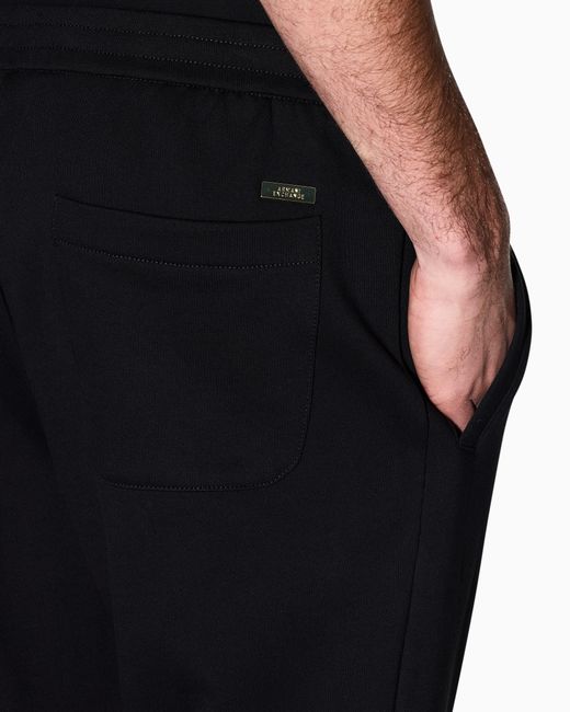 ARMANI EXCHANGE Black French Terry Cotton Joggers for men
