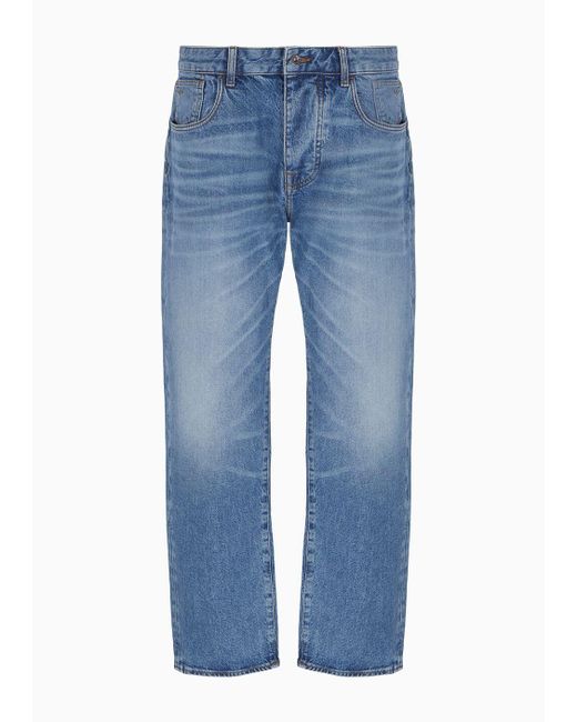 Armani Exchange Blue Loose Jeans for men