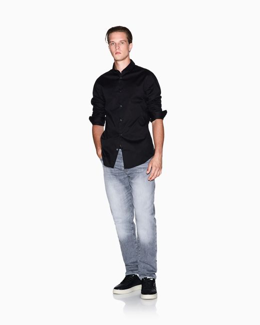 ARMANI EXCHANGE Blue Slim-Fit Shirt Essential for men