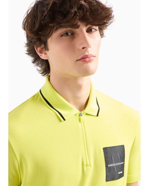 Camisas De Tipo Polo Armani Exchange de hombre de color Yellow