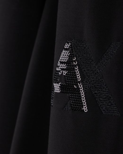 ARMANI EXCHANGE Black Regular Fit Trousers Jersey