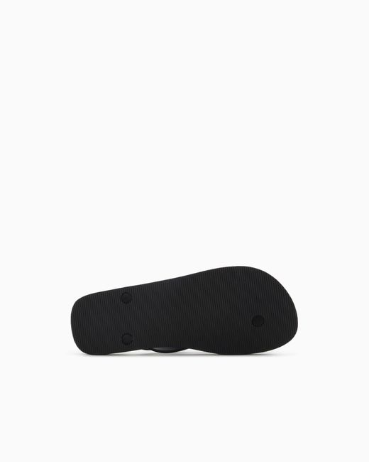 ARMANI EXCHANGE White Pool Flip Flops for men