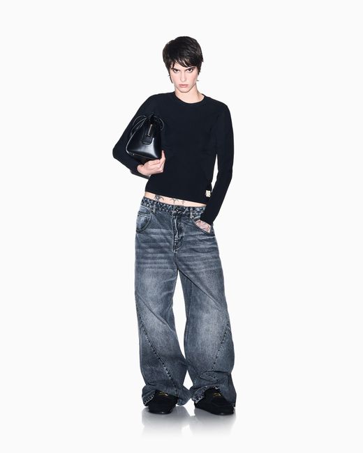ARMANI EXCHANGE Blue Regular Fit Pullover Knitted