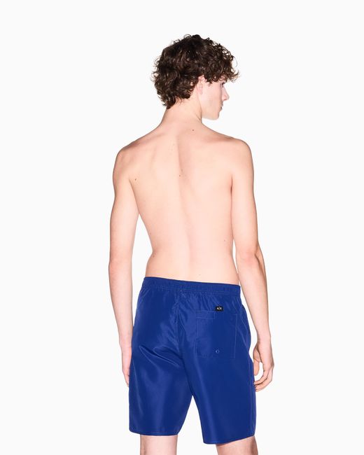 ARMANI EXCHANGE Blue Swimsuit With Side Logo for men
