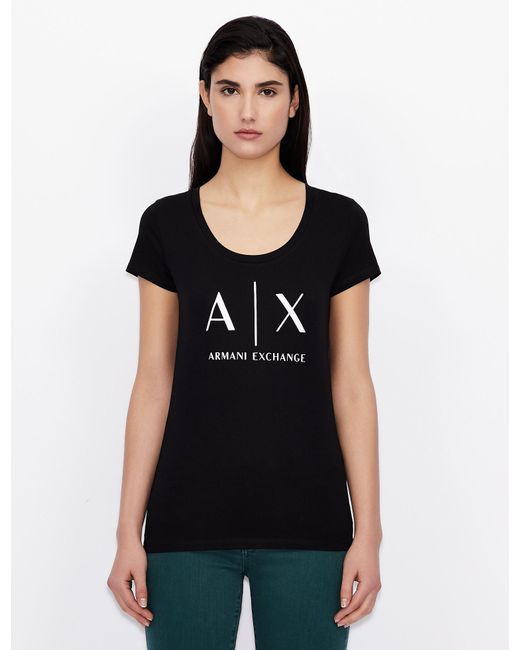 black and white armani exchange shirt