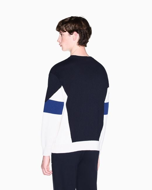 ARMANI EXCHANGE Blue Regular Fit Pullover for men