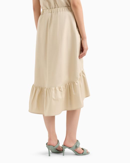 ARMANI EXCHANGE Natural Asv Ruffle Midi Skirt