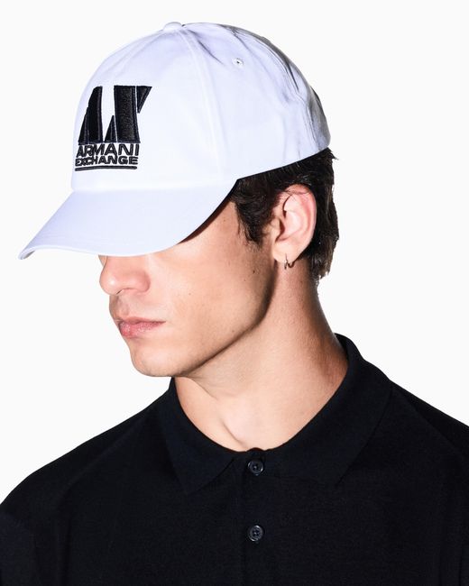 ARMANI EXCHANGE White Baseball Hat for men