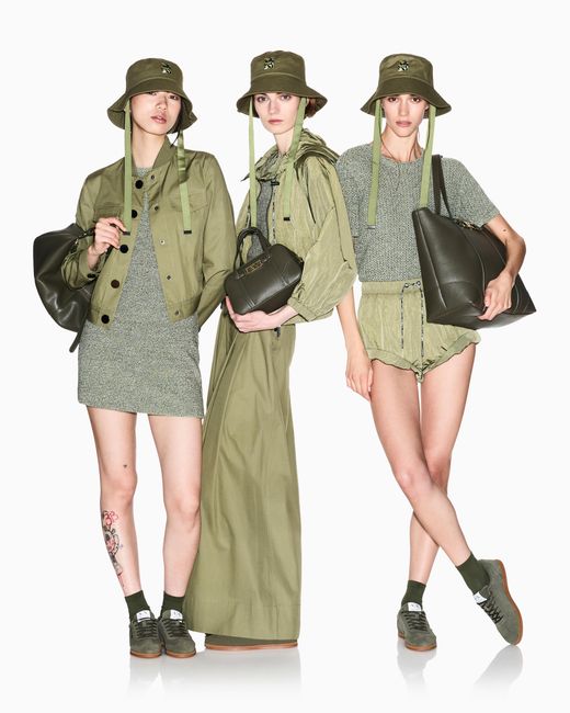 ARMANI EXCHANGE Green Lurex Knit Mini Dress