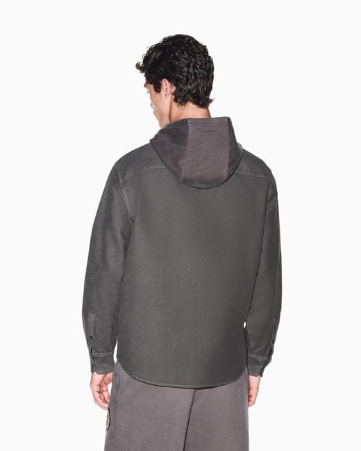 ARMANI EXCHANGE Gray Oversized Shirt for men