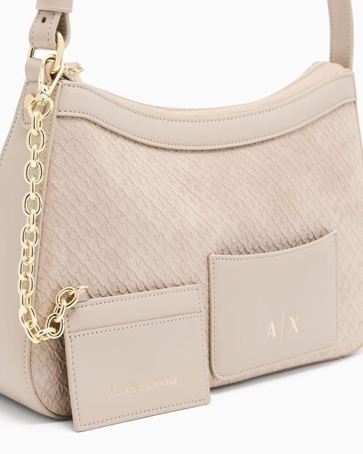 ARMANI EXCHANGE White Shoulder Bag With Chain