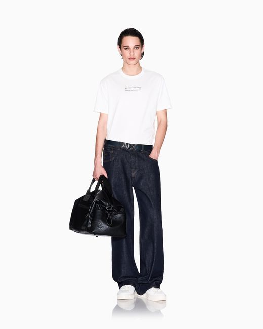 ARMANI EXCHANGE T-Shirt Im Regular Fit Mit Logo-Schriftzug in White für Herren