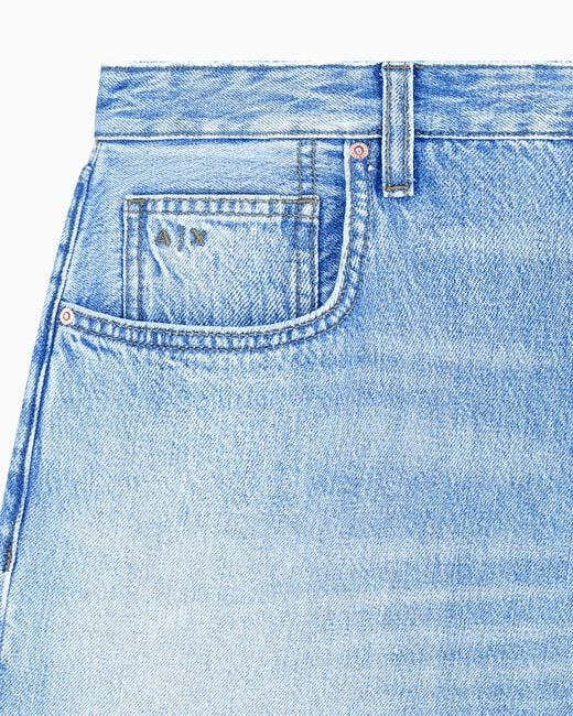 ARMANI EXCHANGE Blue Oversized Fit 5 Pockets Denim Pant for men