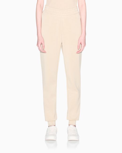 ARMANI EXCHANGE Natural Regular Fit Trousers Stretch Viscose Scuba