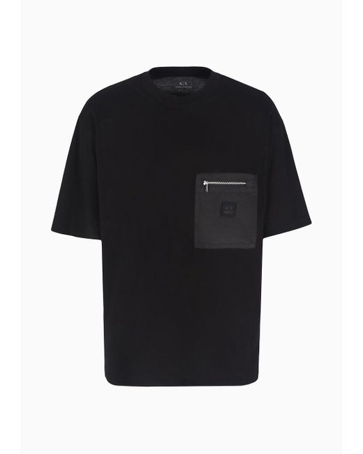 Armani Exchange Black Relaxed Fit T-shirts for men