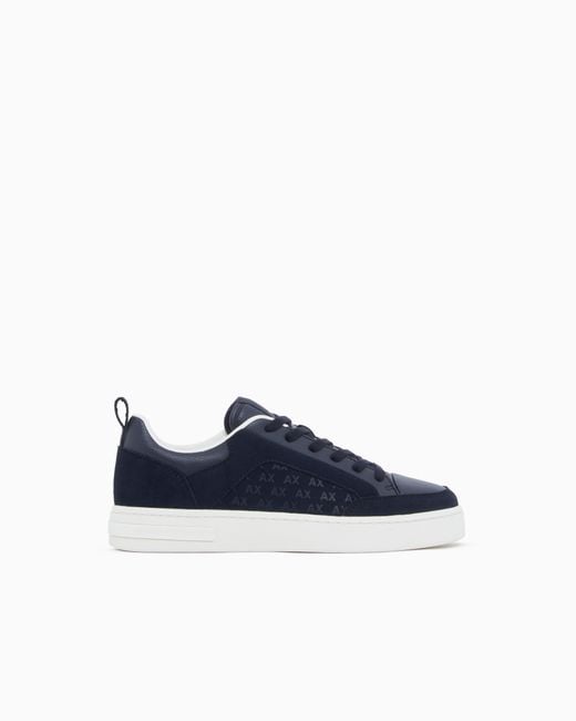 ARMANI EXCHANGE Blue Sneakers for men