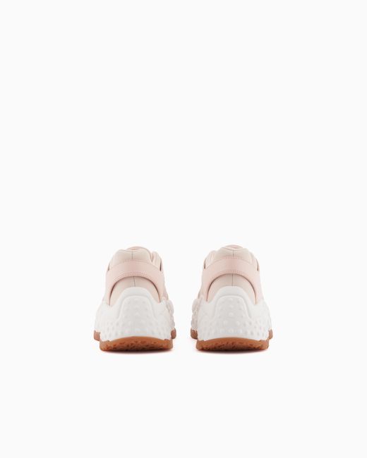 ARMANI EXCHANGE Pink Urban Chic Mesh Sneakers