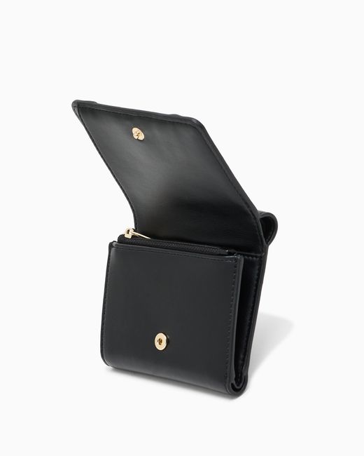 ARMANI EXCHANGE Black Compact Wallet With Logo