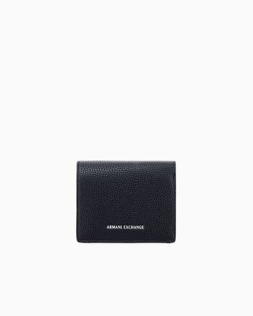 ARMANI EXCHANGE Black Smooth Texture Bifold Wallet