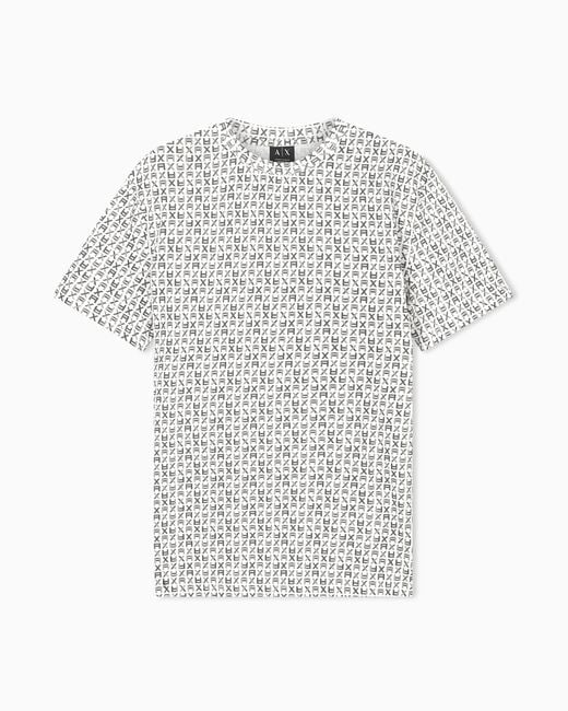 ARMANI EXCHANGE White Regular Fit T-Shirt for men