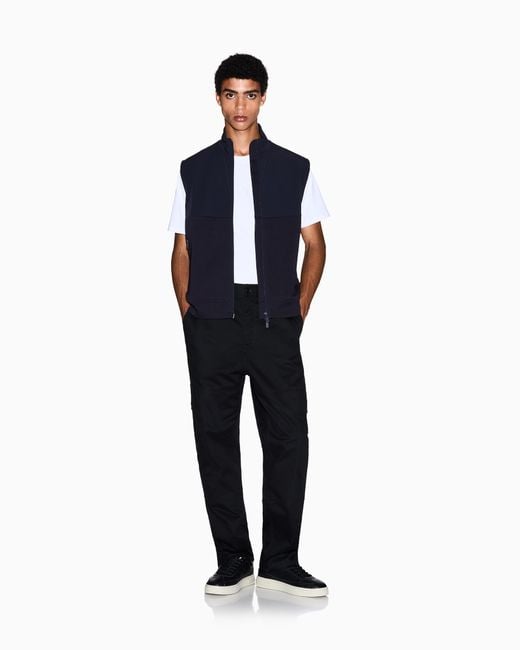 ARMANI EXCHANGE Blue Full-Zip Vest for men