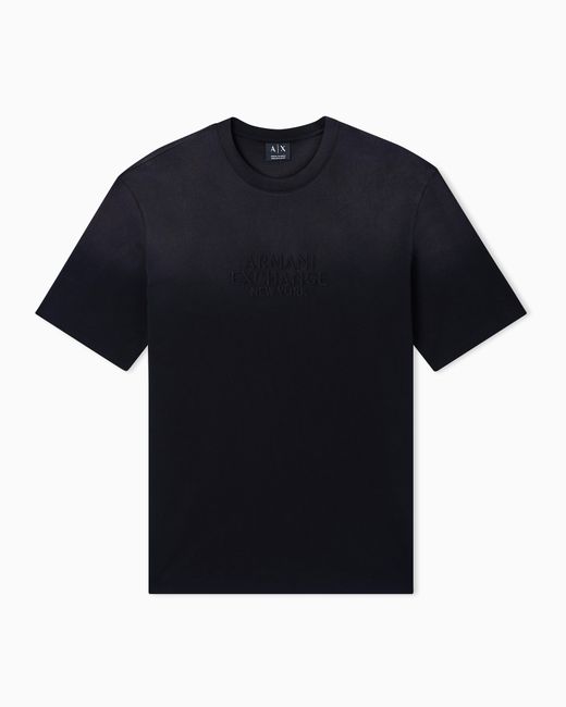 ARMANI EXCHANGE Black Regular Fit T-Shirt for men
