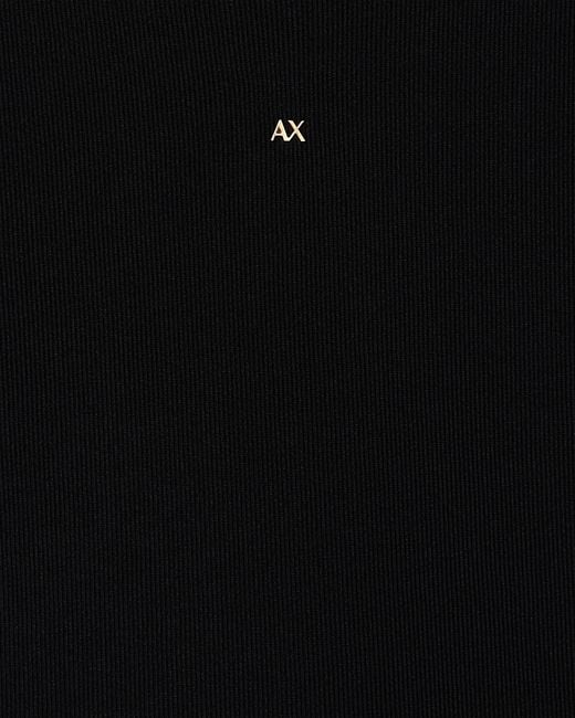ARMANI EXCHANGE Black Cropped T-Shirt With Logo