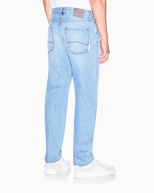 ARMANI EXCHANGE Blue Oversized Fit 5 Pockets Denim Pant for men