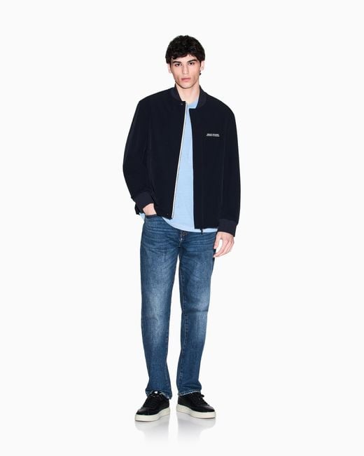 T-Shirt En Coton Effet Usé ARMANI EXCHANGE pour homme en coloris Blue