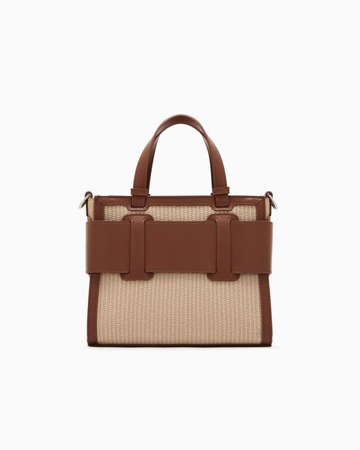 Borsa A Mano Media Con Logo di ARMANI EXCHANGE in Brown