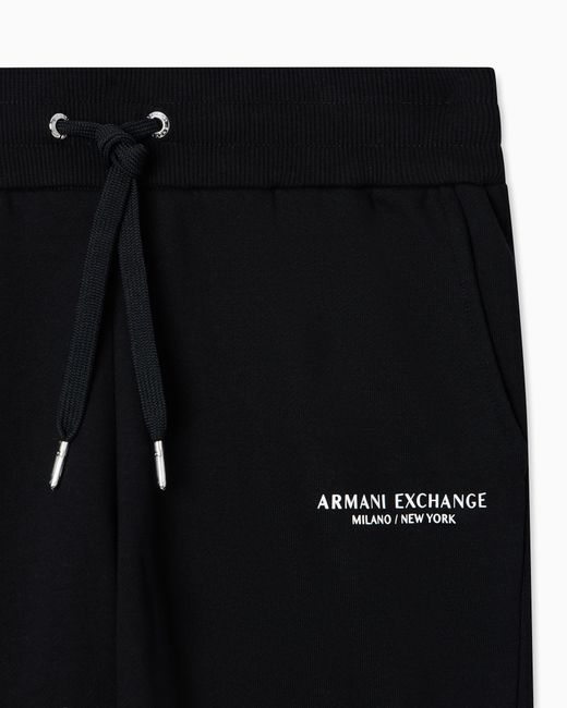 ARMANI EXCHANGE Black Milano/New York Sweat Jogger Pants
