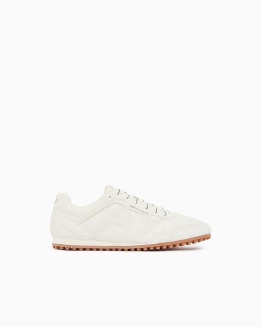 ARMANI EXCHANGE White Sneakers Lower Soft Regular Fit With Rubber Sole for men