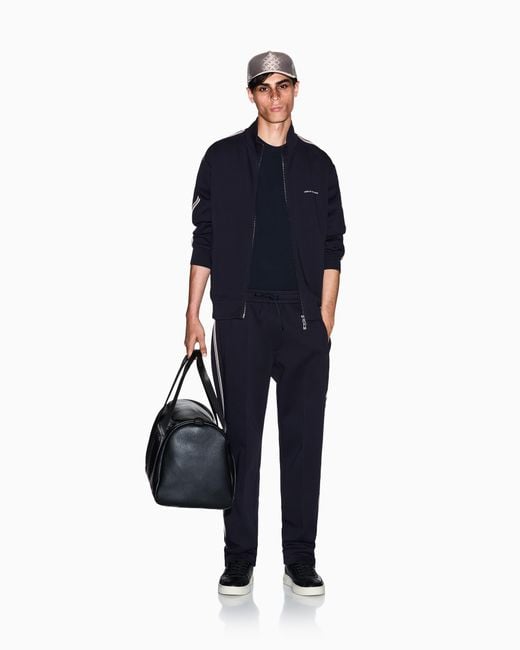 ARMANI EXCHANGE Blue Regular Fit T-Shirt With Patch for men