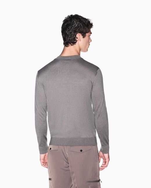 ARMANI EXCHANGE Gray Regular Fit Pullover for men