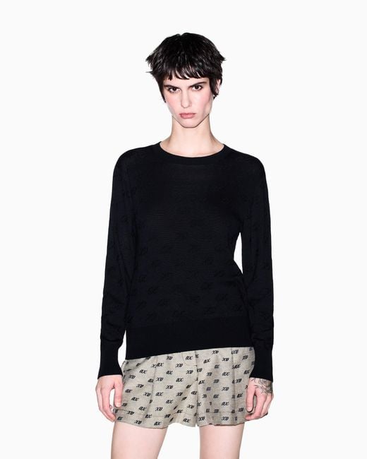 ARMANI EXCHANGE Blue Regular Fit Pullover