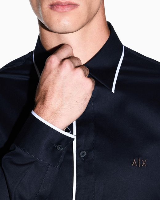 ARMANI EXCHANGE Blue Shirt Slim Fit for men
