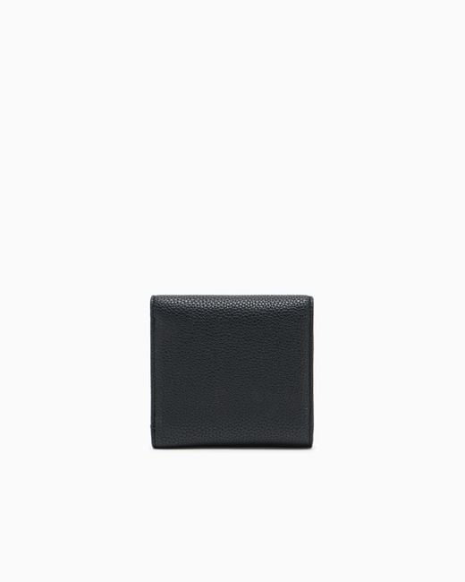 ARMANI EXCHANGE Black Mini Wallet With Shaped Stitching