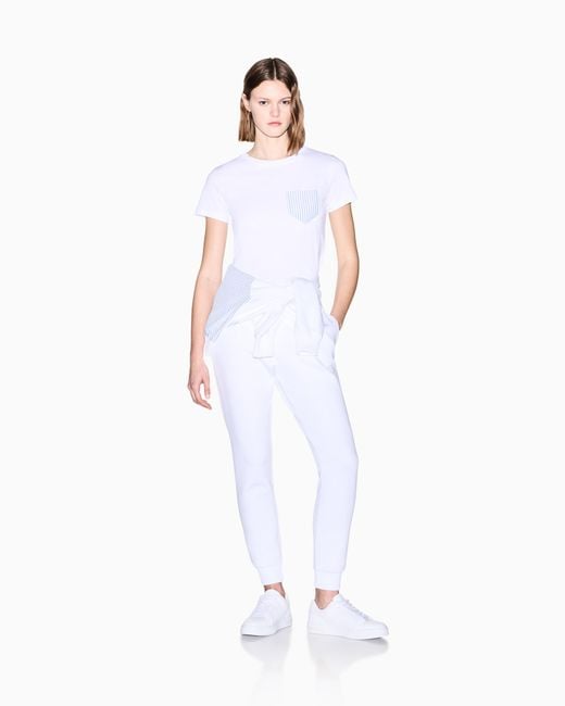 ARMANI EXCHANGE White Regular Fit T-Shirt