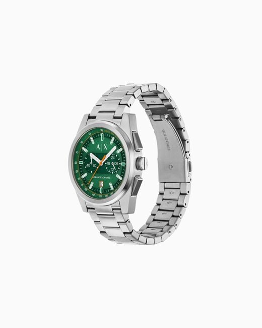 Montre Chronographe En Acier Inoxydable ARMANI EXCHANGE pour homme en coloris Green