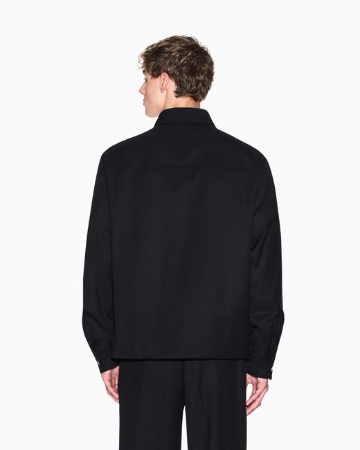 ARMANI EXCHANGE Blue Blouson With Drawstring for men