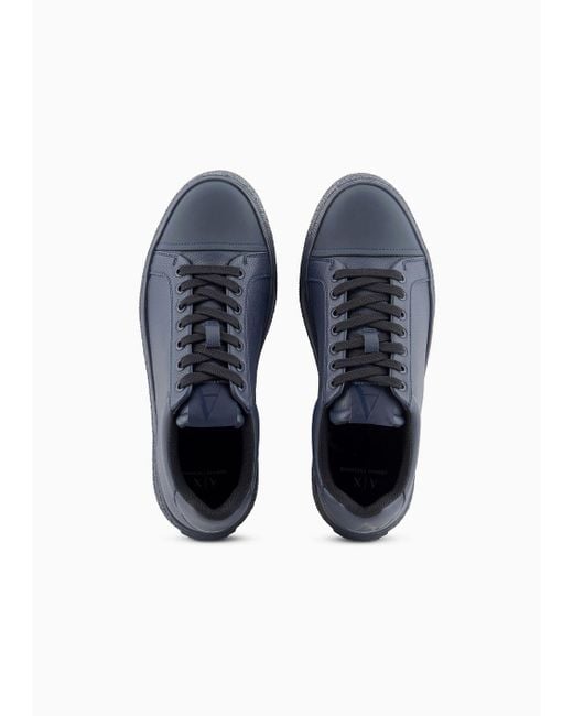 Armani Exchange Blue Sneakers for men