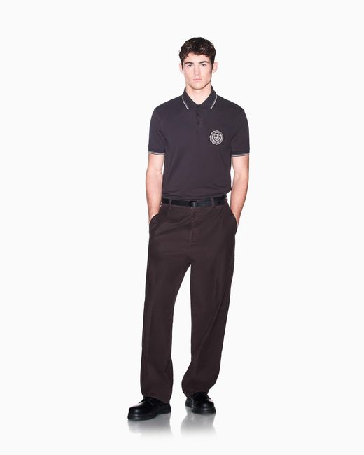 ARMANI EXCHANGE Blue Slim-Fit Polo Shirt for men